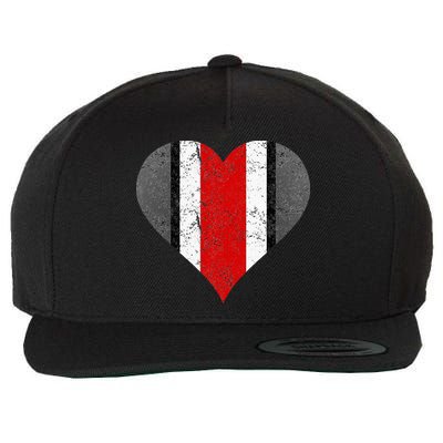State Of Ohio Pride Striped Distressed Wool Snapback Cap