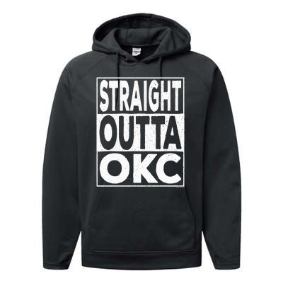 Straight Outta Okc Oklahoma City Performance Fleece Hoodie