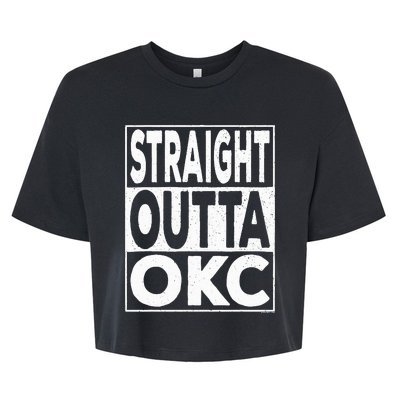 Straight Outta Okc Oklahoma City Bella+Canvas Jersey Crop Tee