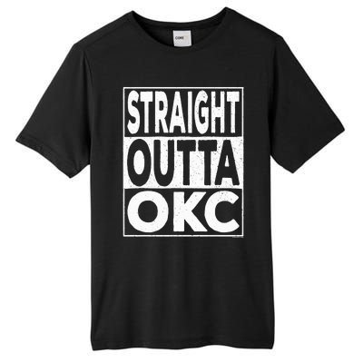 Straight Outta Okc Oklahoma City Tall Fusion ChromaSoft Performance T-Shirt