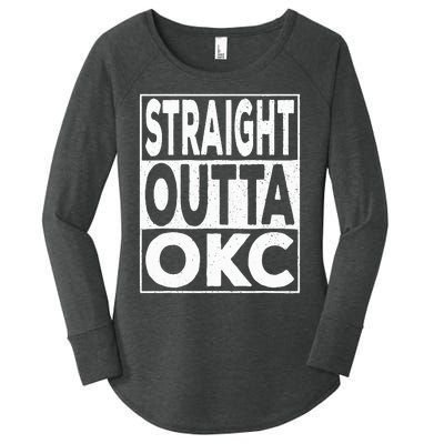 Straight Outta Okc Oklahoma City Women's Perfect Tri Tunic Long Sleeve Shirt