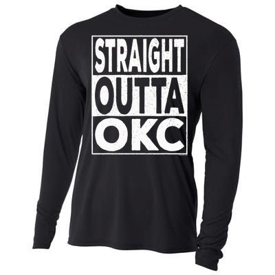 Straight Outta Okc Oklahoma City Cooling Performance Long Sleeve Crew