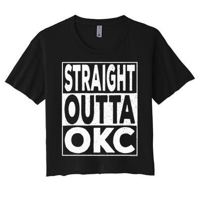 Straight Outta Okc Oklahoma City Women's Crop Top Tee