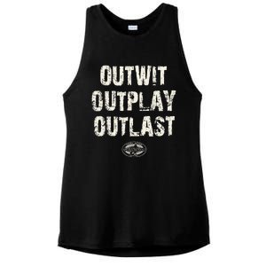 Survivor Outwit Outplay Outlast Ladies PosiCharge Tri-Blend Wicking Tank