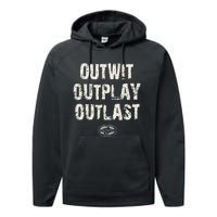 Survivor Outwit Outplay Outlast Performance Fleece Hoodie