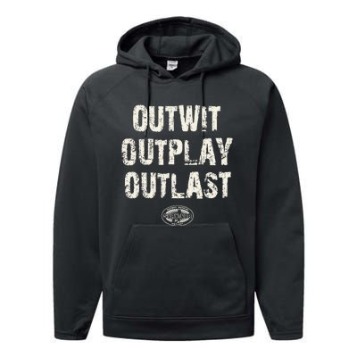 Survivor Outwit Outplay Outlast Performance Fleece Hoodie