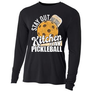 Stay Out Of The Kitchen Play Pickleball Paddleball Lover Cooling Performance Long Sleeve Crew