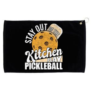 Stay Out Of The Kitchen Play Pickleball Paddleball Lover Grommeted Golf Towel