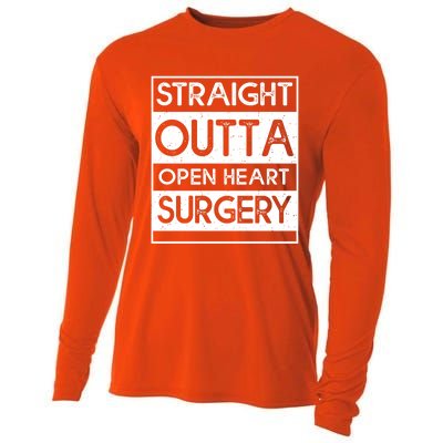 Straight Outta Open Heart Surgery Gift Cooling Performance Long Sleeve Crew