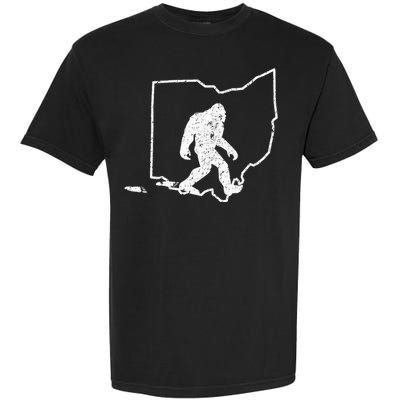 State Of Ohio Vintage Pride Bigfoot Hunter Garment-Dyed Heavyweight T-Shirt