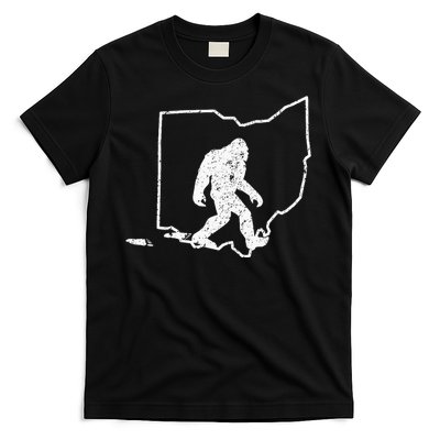 State Of Ohio Vintage Pride Bigfoot Hunter T-Shirt