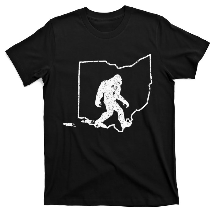 State Of Ohio Vintage Pride Bigfoot Hunter T-Shirt