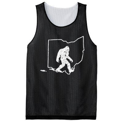 State Of Ohio Vintage Pride Bigfoot Hunter Mesh Reversible Basketball Jersey Tank