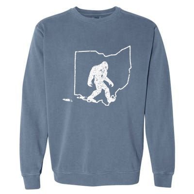 State Of Ohio Vintage Pride Bigfoot Hunter Garment-Dyed Sweatshirt