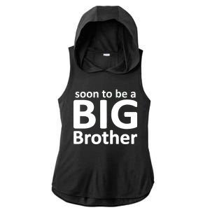 Soon To Be A Big Brother Ladies PosiCharge Tri-Blend Wicking Draft Hoodie Tank