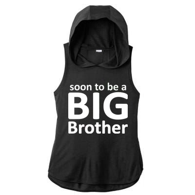 Soon To Be A Big Brother Ladies PosiCharge Tri-Blend Wicking Draft Hoodie Tank