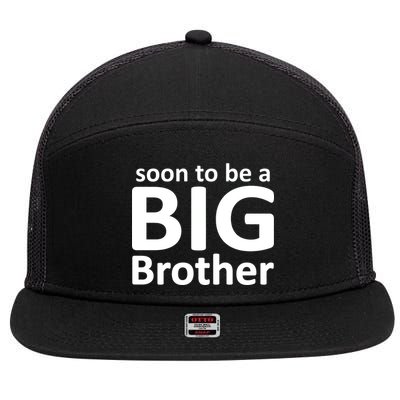 Soon To Be A Big Brother 7 Panel Mesh Trucker Snapback Hat