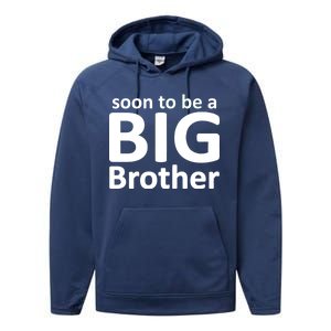 Soon To Be A Big Brother Performance Fleece Hoodie