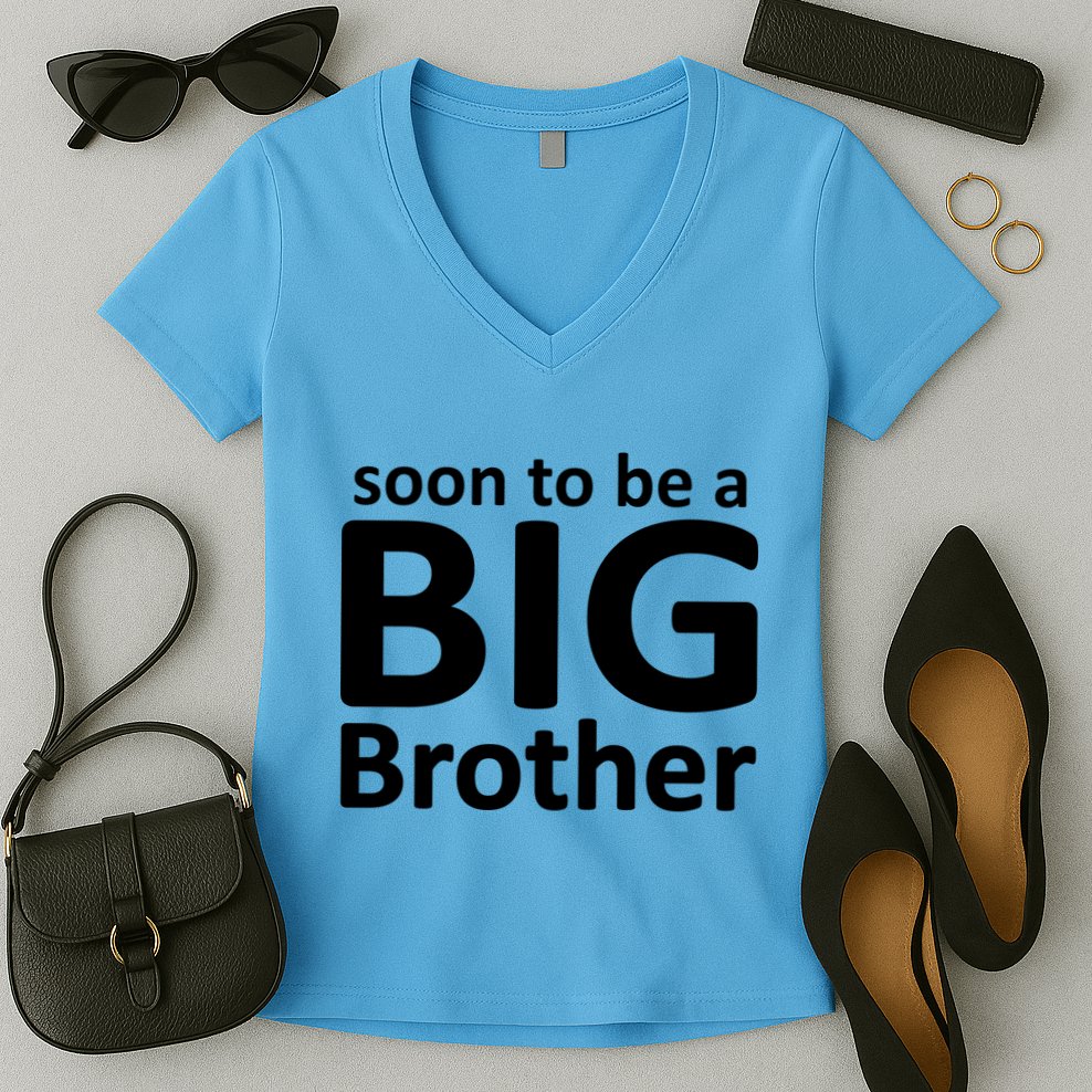 Soon To Be A Big Brother Women's V-Neck T-Shirt