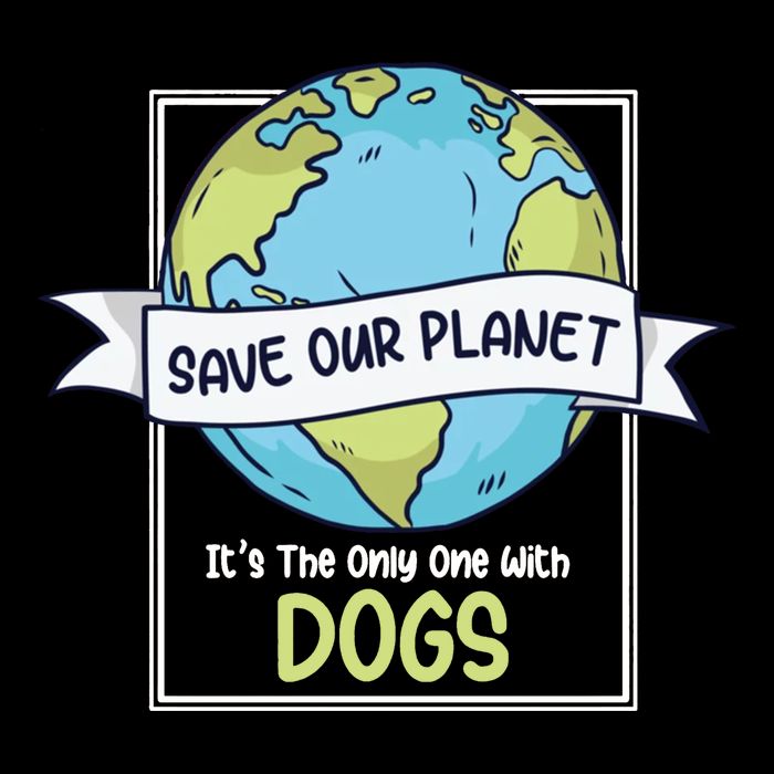 Save Our Planet Its The Only One With Dogs Funny Earth Day Drawstring Bag