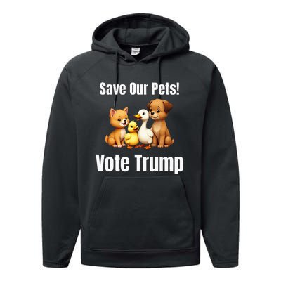 Save Our Pets Vote Trump Political Performance Fleece Hoodie