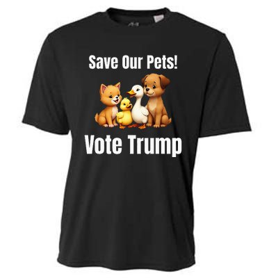 Save Our Pets Vote Trump Political Cooling Performance Crew T-Shirt