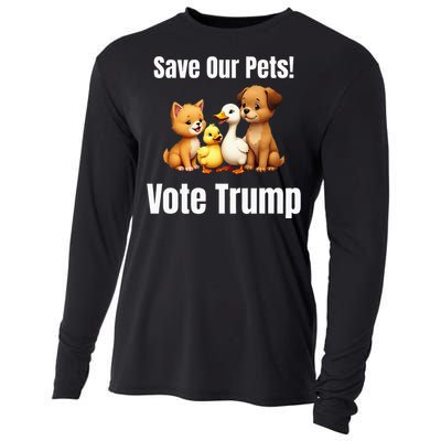 Save Our Pets Vote Trump Political Cooling Performance Long Sleeve Crew