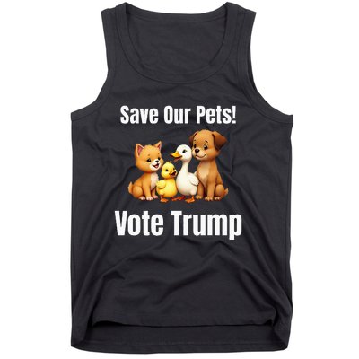 Save Our Pets Vote Trump Political Tank Top