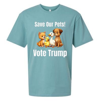 Save Our Pets Vote Trump Political Sueded Cloud Jersey T-Shirt