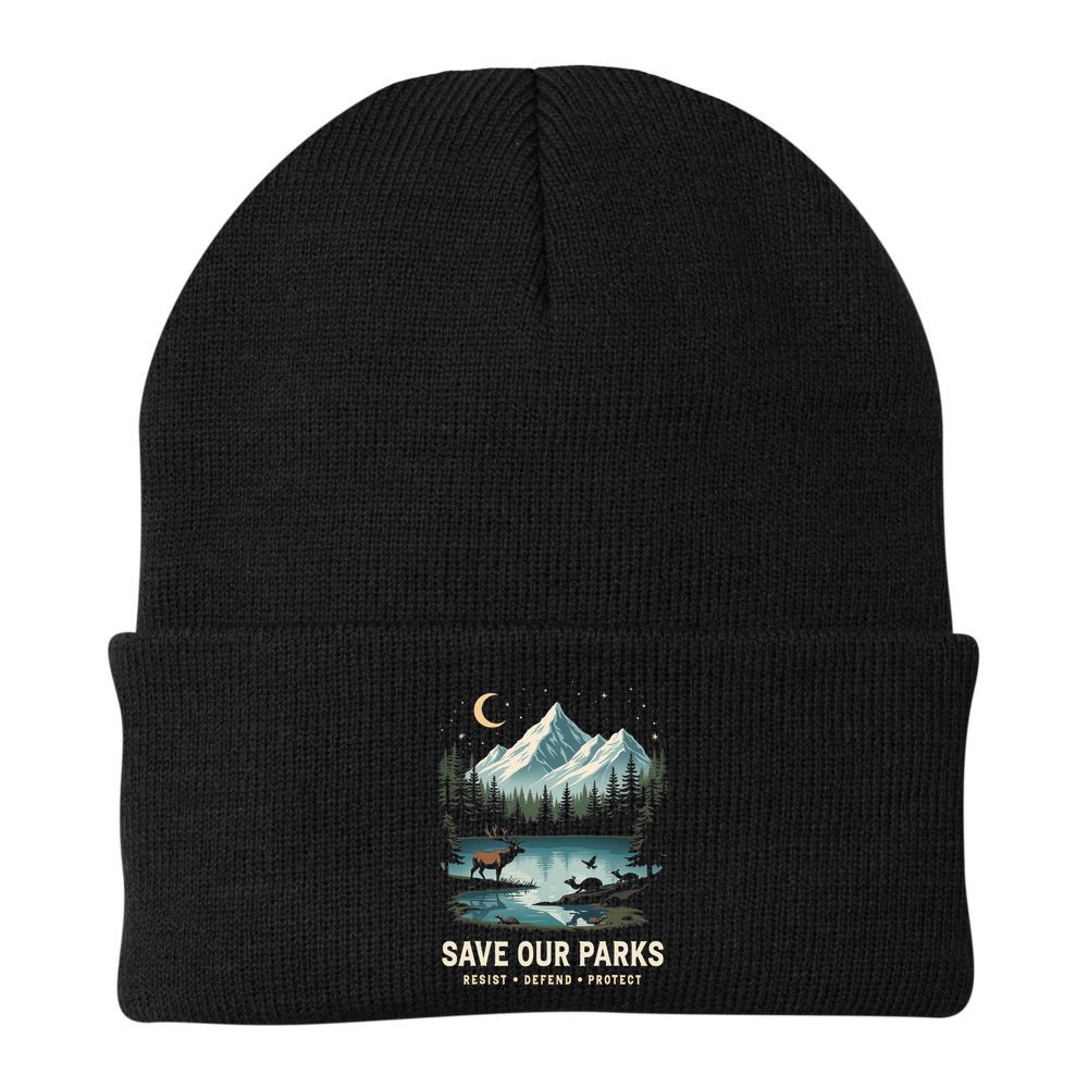 Save Our Parks Resist National Park Protect ALT US Wildlife Beanie