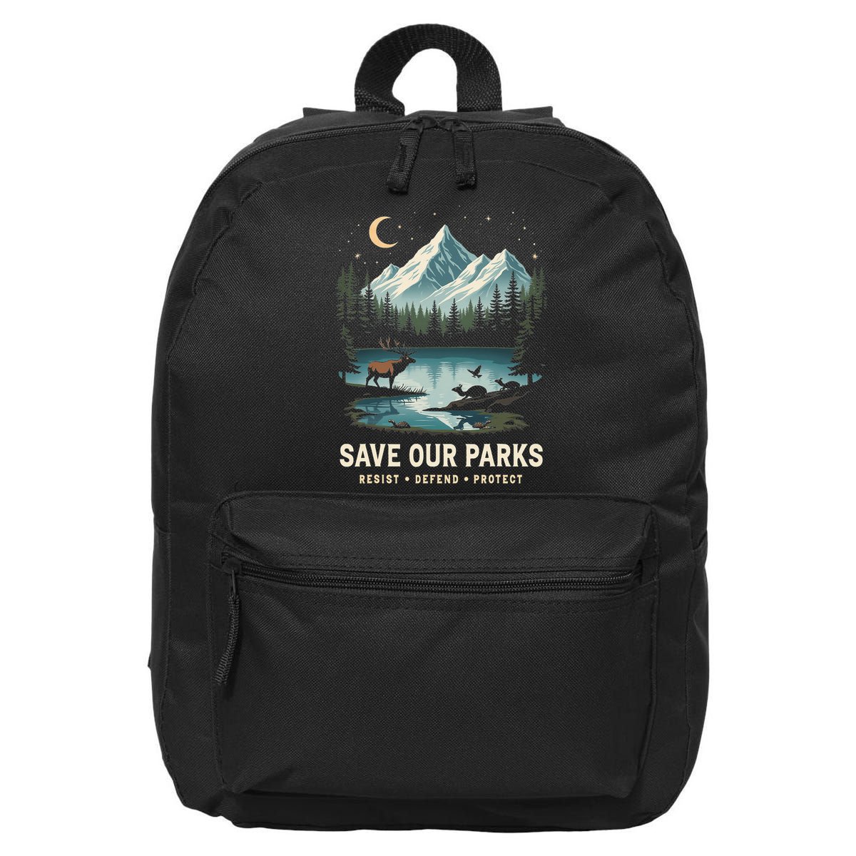 Save Our Parks Resist National Park Protect ALT US Wildlife 16 in Basic Backpack