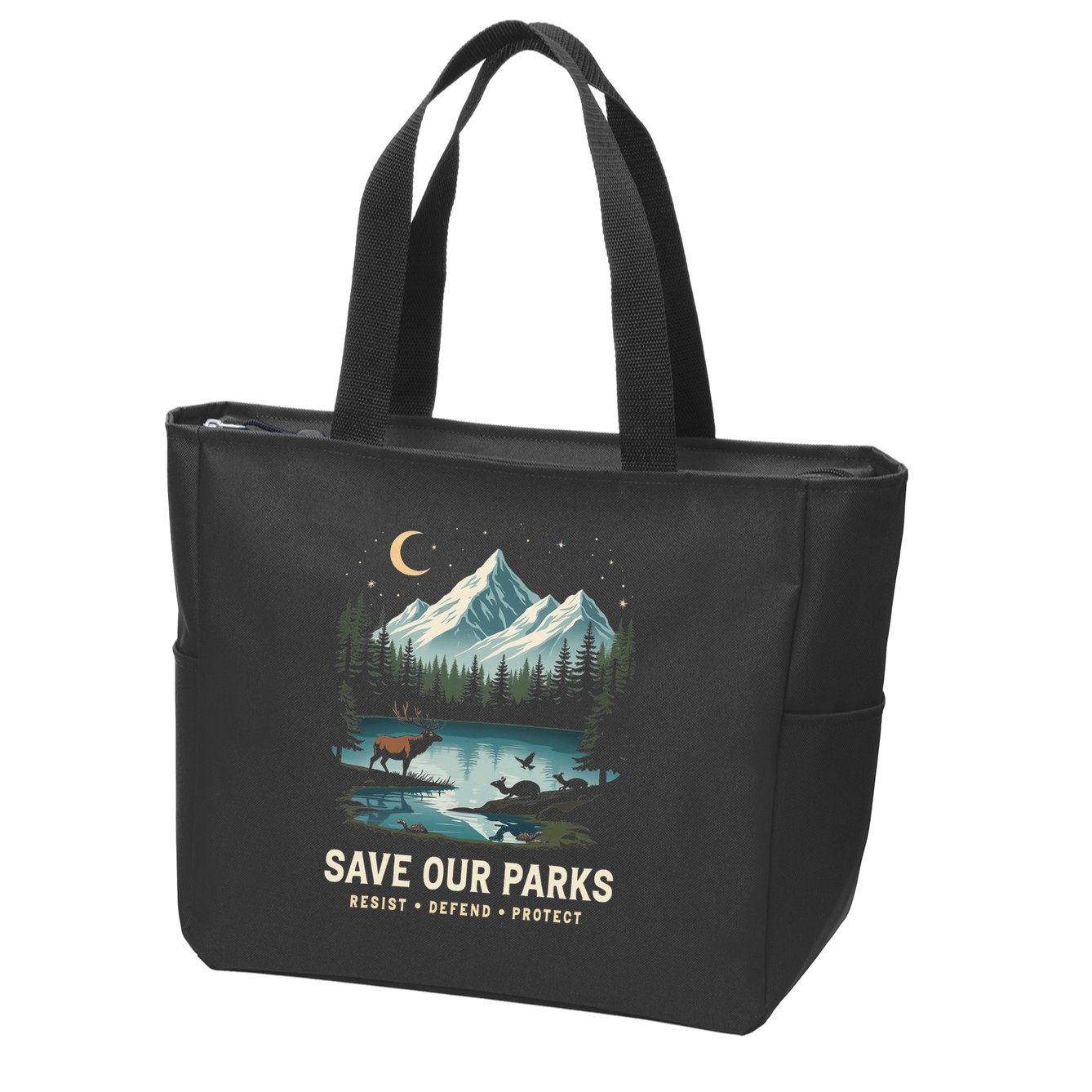 Save Our Parks Resist National Park Protect ALT US Wildlife Zip Tote Bag