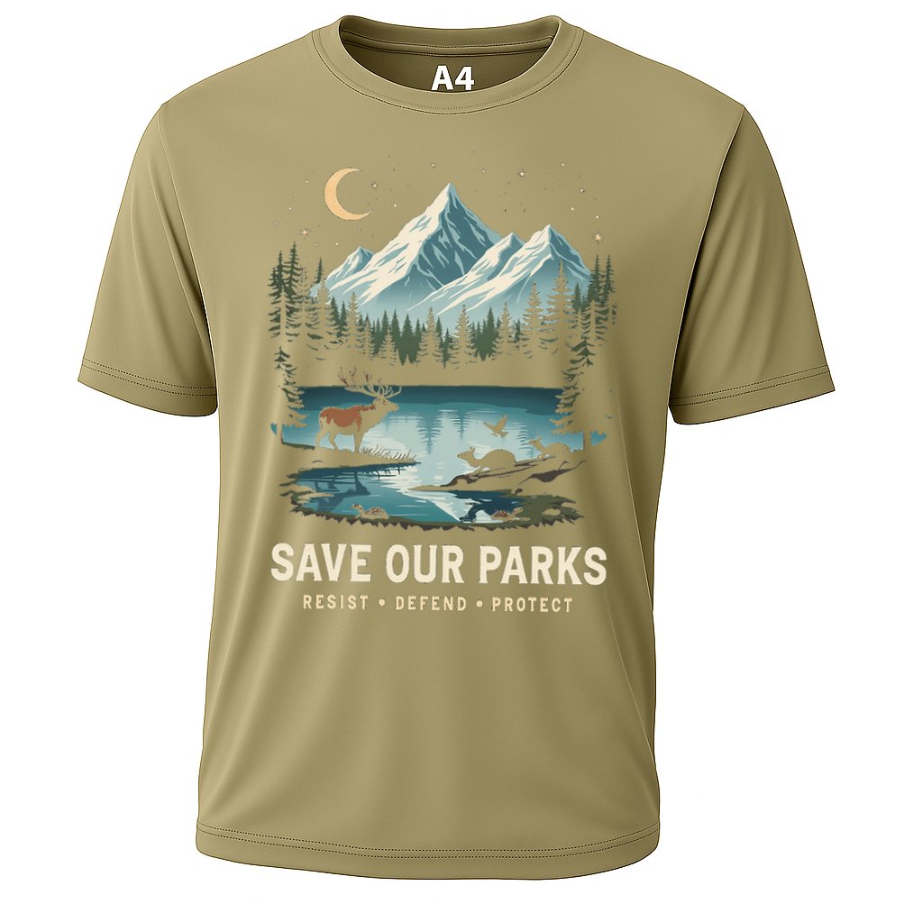 Save Our Parks Resist National Park Protect ALT US Wildlife Cooling Performance Crew T-Shirt