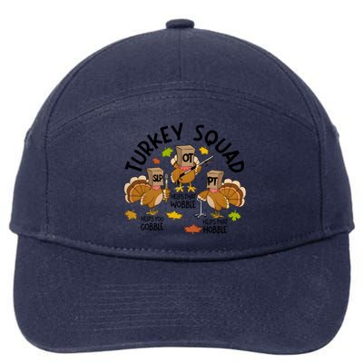 Slp Ot Pt Turkey Squad Thanksgiving 7-Panel Snapback Hat