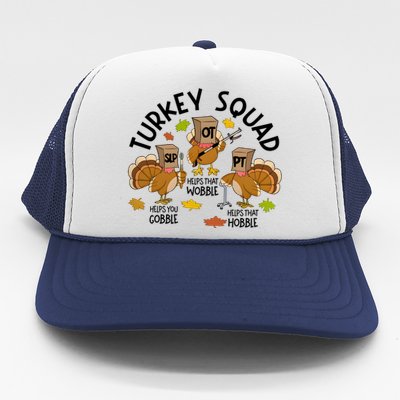 Slp Ot Pt Turkey Squad Thanksgiving Trucker Hat