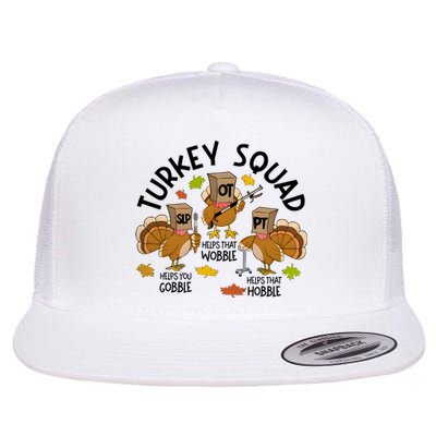 Slp Ot Pt Turkey Squad Thanksgiving Flat Bill Trucker Hat