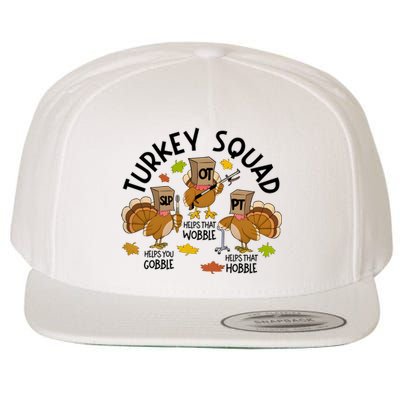 Slp Ot Pt Turkey Squad Thanksgiving Wool Snapback Cap