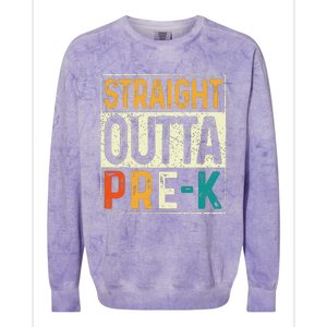 Straight Outta Pre K Preschool Graduation Gifts Colorblast Crewneck Sweatshirt