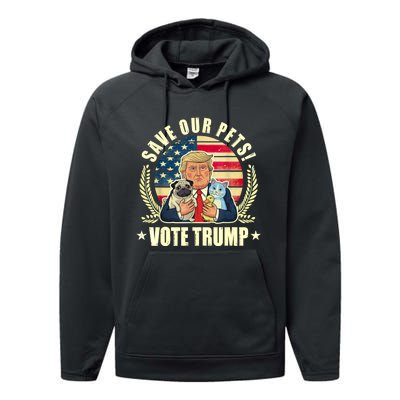 Save Our Pets Vote For Trump 2024 Trump Vance 2024 Election Performance Fleece Hoodie