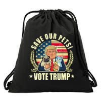 Save Our Pets Vote For Trump 2024 Trump Vance 2024 Election Drawstring Bag