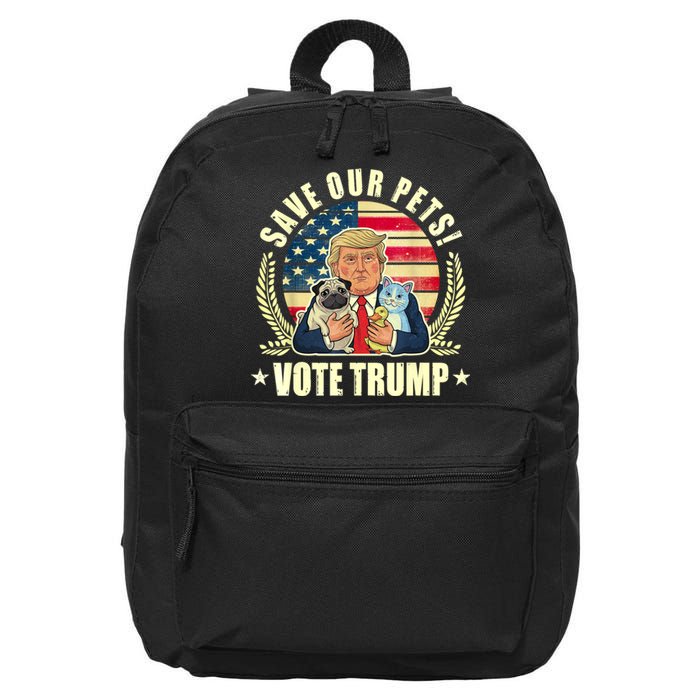 Save Our Pets Vote For Trump 2024 Trump Vance 2024 Election 16 in Basic Backpack