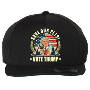 Save Our Pets Vote For Trump 2024 Trump Vance 2024 Election Wool Snapback Cap