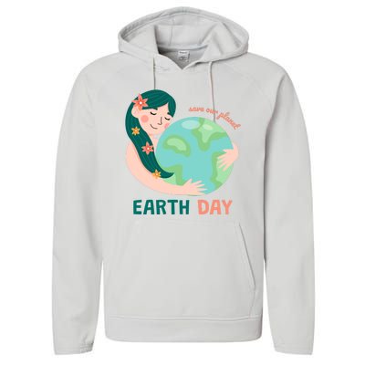 Save Our Planet Mother Earth Cute Performance Fleece Hoodie