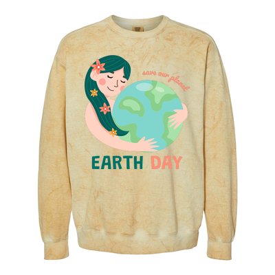 Save Our Planet Mother Earth Cute Colorblast Crewneck Sweatshirt