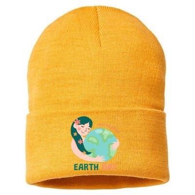 Save Our Planet Mother Earth Cute Sustainable Knit Beanie