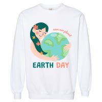 Save Our Planet Mother Earth Cute Garment-Dyed Sweatshirt
