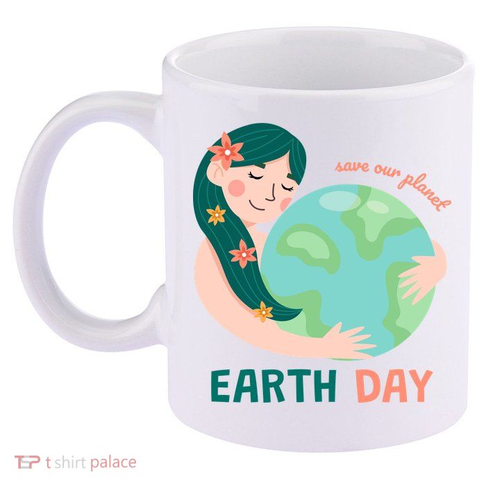 Save Our Planet Mother Earth Cute 11oz C Handle Ceramic Mug