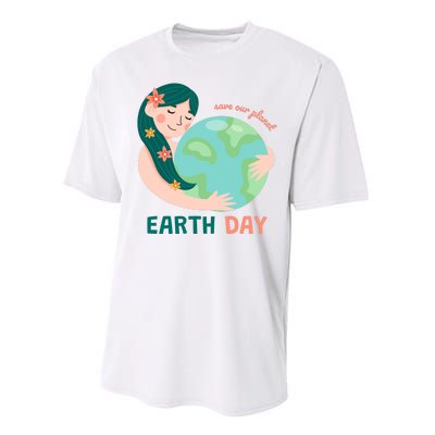 Save Our Planet Mother Earth Cute Performance Sprint T-Shirt