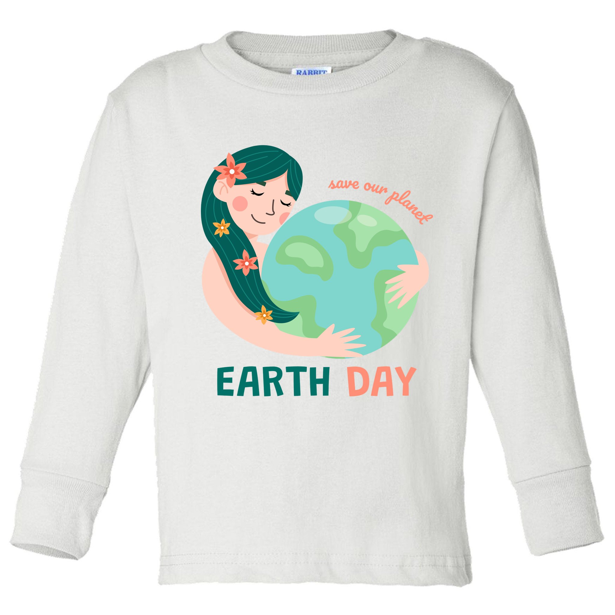 Save Our Planet Mother Earth Cute Toddler Long Sleeve Shirt