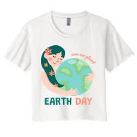 Save Our Planet Mother Earth Cute Women's Crop Top Tee